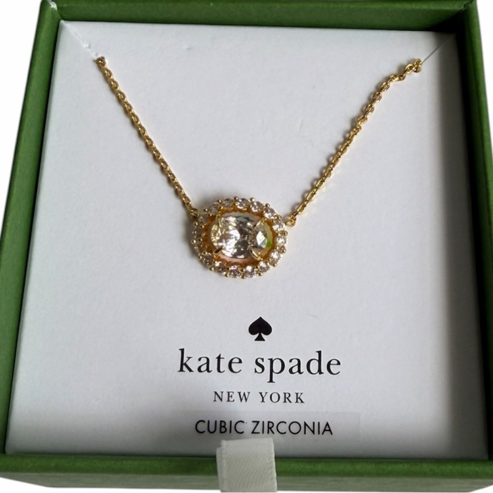 NIB Kate Spade Necklace Victoria Cleargold